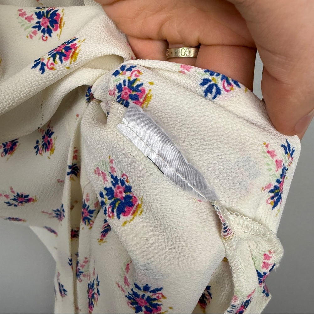 Baum Und Pferdgarten Floral Cottage Printed Ruffle Boho Long Sleeve Dress - Picture 7 of 7